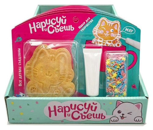 №3 Набор для творчества Нарисуй и съешь "Котёнок" (блок 12шт 59г) в Ногинске