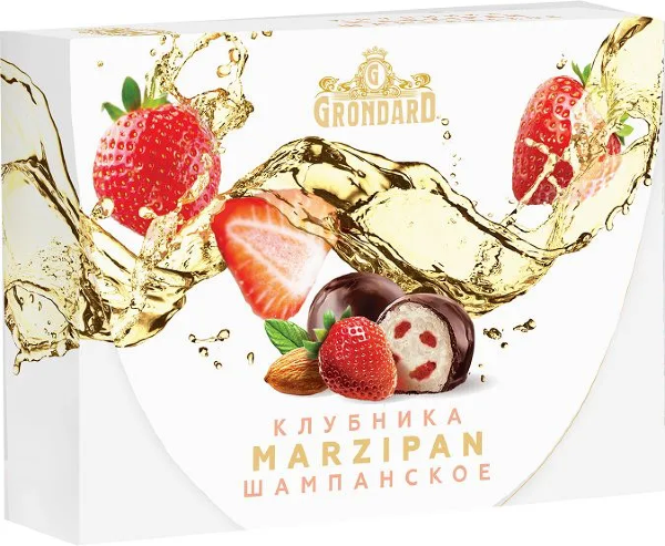 №1 TM Grondard       (10185) Конфеты глазированные Марципановые Клубника и Шампанское, 98г в Ногинске